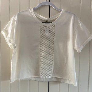 NWT LF Emma & Sam Cropped White Shirt